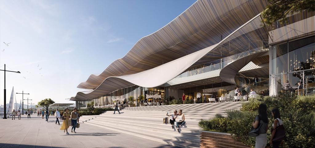 Δια χειρός Kengo Kuma η Marina Galleria στον Άγιο Κοσμά Δια χειρός Kengo Kuma η Marina Galleria στον Άγιο Κοσμά